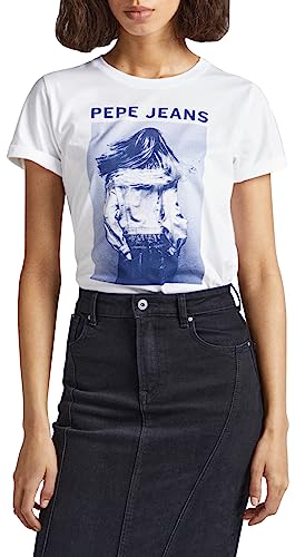 Pepe Jeans Damen Anne T Shirt, Weiß (Weiß), L EU von Pepe Jeans