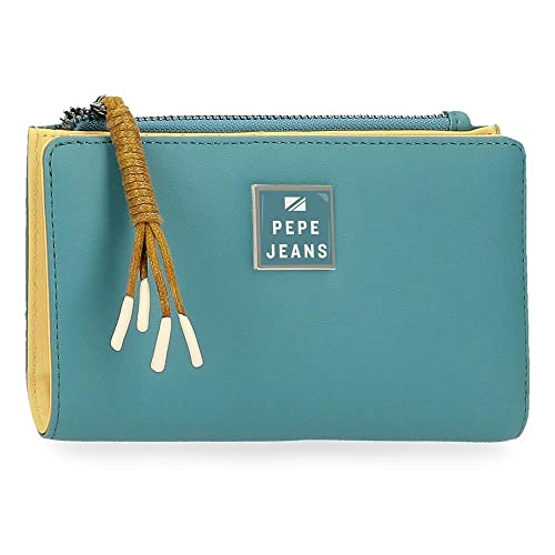 Pepe Jeans Bea Geldbörse mit blauem Kartenhalter 17x10x2 cm Kunstleder von Pepe Jeans