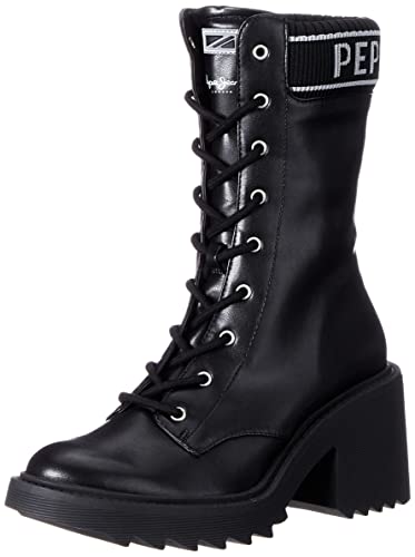 Pepe Jeans Damen BOSS Logo Boots, 999BLACK, 37 EU von Pepe Jeans