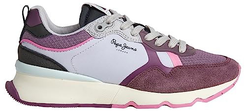 Pepe Jeans Damen BRIT PRO Young Sneaker, Purple (Sloe), 39 EU von Pepe Jeans