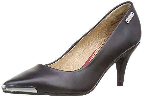 Pepe Jeans Damen Bardot Metallic Piece Pumps, Schwarz (Black) von Pepe Jeans