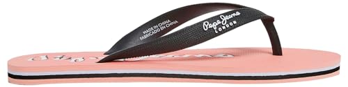 Pepe Jeans Damen Bay Beach Brand W Flip-Flop, Schwarz (Schwarz), 36 von Pepe Jeans