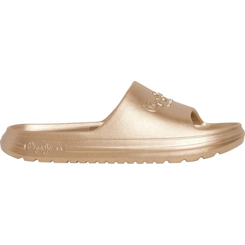 Pepe Jeans Damen Beach Slidemet W Schuhe, Goldgelb, 40 EU von Pepe Jeans