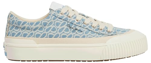 Pepe Jeans Damen Ben Thelma W Sneaker, Blau (Denim), 3 von Pepe Jeans