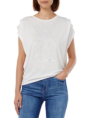 Pepe Jeans Damen Berenice T-Shirt, White (White), M von Pepe Jeans