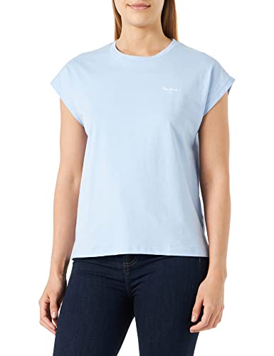Pepe Jeans Damen Bloom T-Shirt, Blue (Bay), XL von Pepe Jeans