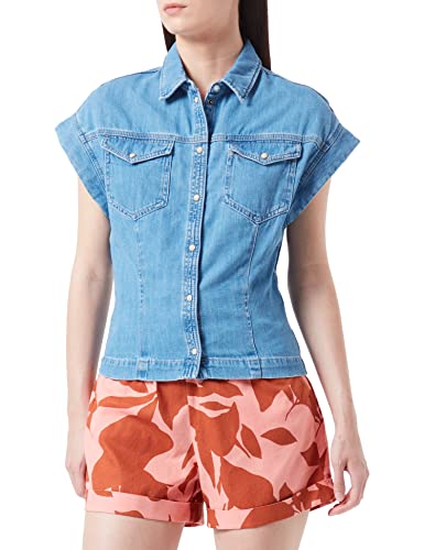 Pepe Jeans Damen Bluse Sadie, Blau (Denim), XS von Pepe Jeans