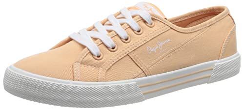 Pepe Jeans Damen Brady Basic W Sustainable Sneaker, Orange (Light Orange), 38 EU von Pepe Jeans