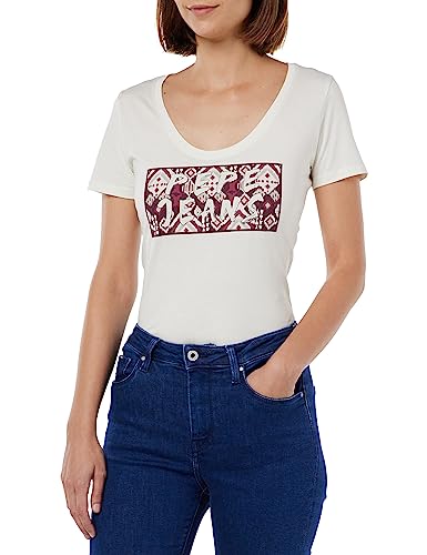 Pepe Jeans Damen Brandi T Shirt, Weiß (Mousse), S EU von Pepe Jeans