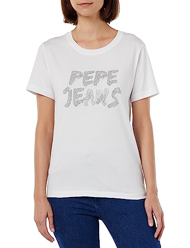 Pepe Jeans Damen Bria T-Shirt, White (White), XS von Pepe Jeans