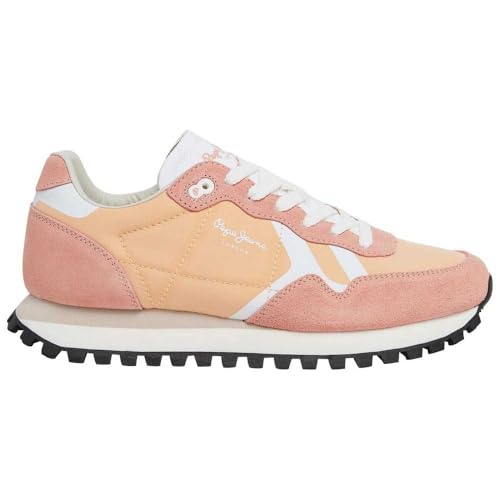 Pepe Jeans Damen Brit-On Print W Sneaker, Orange (Peach Orange), 7 von Pepe Jeans