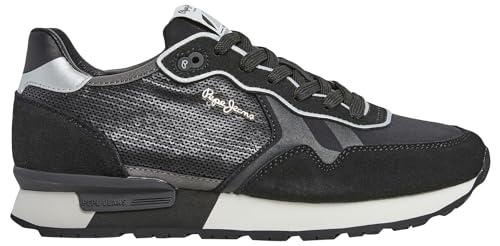 Pepe Jeans Damen Brit Pailletten W Sneaker, Schwarz (Schwarz), 3 von Pepe Jeans