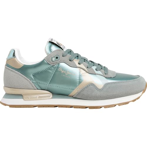 Pepe Jeans Damen Brit Printy W Sneak, Green Bleach Green, 42 EU von Pepe Jeans