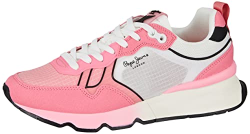 Pepe Jeans Damen BRIT PRO W Sneaker, Neon pink, 39 EU von Pepe Jeans