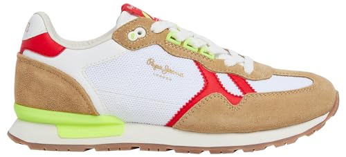 Pepe Jeans Damen Brit Retro W Sneaker, Braun (Sand Beige), 7 von Pepe Jeans