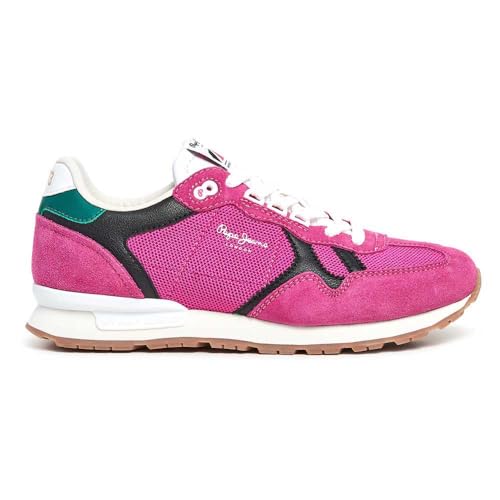 Pepe Jeans Damen Brit Retro W Sneaker, Pink (Fuchsia), 3 von Pepe Jeans