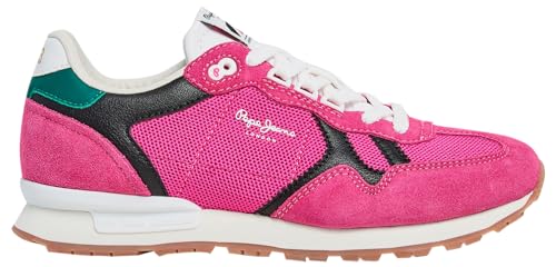 Pepe Jeans Damen Brit Retro W Sneaker, Pink (Fuchsia), 7 von Pepe Jeans