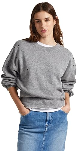 Pepe Jeans Damen Caroline Sweatshirt, Grey (Grey Marl), M von Pepe Jeans