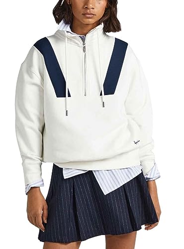 Pepe Jeans Damen Celia Sweatshirt, White (Mousse), L von Pepe Jeans