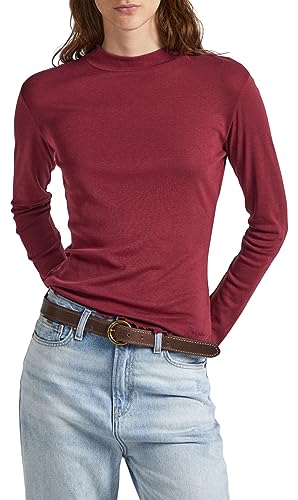 Pepe Jeans Damen Charlene T-Shirt, Red (Burgundy), XL von Pepe Jeans