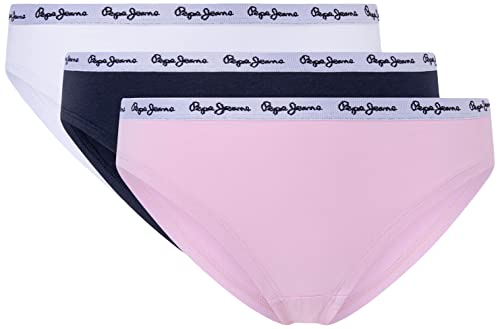 Pepe Jeans Damen Classic 3P Bikini Style Underwear, Pink (Pink), S (3er Pack) von Pepe Jeans