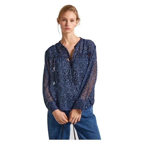 Pepe Jeans Damen Clementine Hemd, Blau (Dulwich Blue), XS von Pepe Jeans