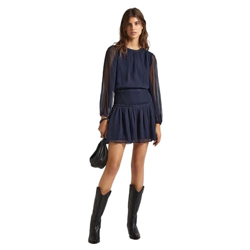 Pepe Jeans Damen Cleo Kleid, Blau (Dulwich Blue), XL von Pepe Jeans