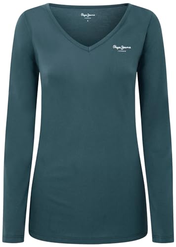 Pepe Jeans Damen Corine L/S T-Shirt, Green (Regent Green), S von Pepe Jeans