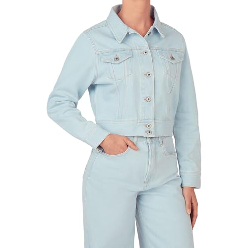 Pepe Jeans Damen Cropped Jacket Jacke, Blau (Denim-PG2), XS von Pepe Jeans