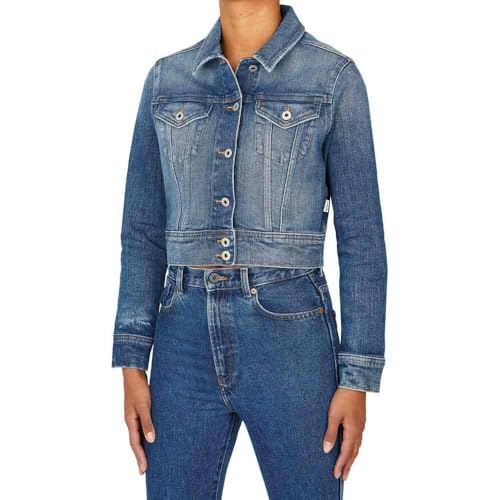 Pepe Jeans Damen Cropped Pl402431 Jacket, Blue (Denim-HV3), XL von Pepe Jeans