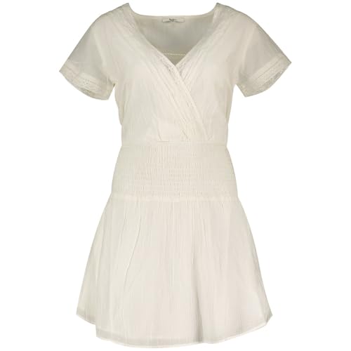 Pepe Jeans Damen DEA Kleid, Weiß (Mousse-Weiß), M von Pepe Jeans