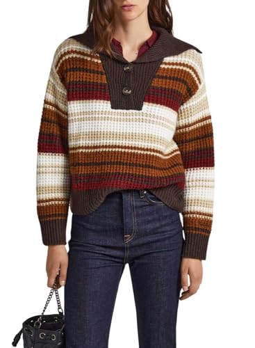 Pepe Jeans Damen Dasha Pullover Sweater, Brown (Tobacco), M von Pepe Jeans