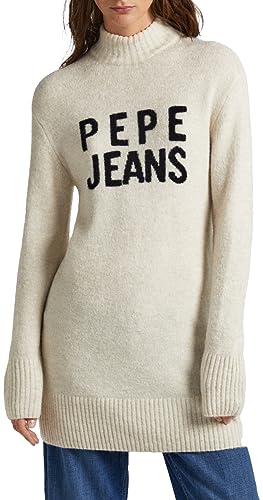 Pepe Jeans Damen Denisse Dress, Beige (Ivory), M von Pepe Jeans