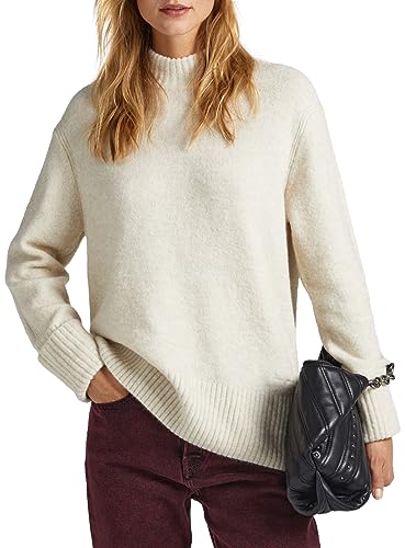 Pepe Jeans Damen Denisse Perkins Pullover Sweater, Beige (Ivory), L von Pepe Jeans