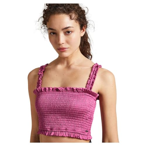 Pepe Jeans Damen Divinity Top - Rosa Modell PL304824 Synthetik M, Rosa von Pepe Jeans