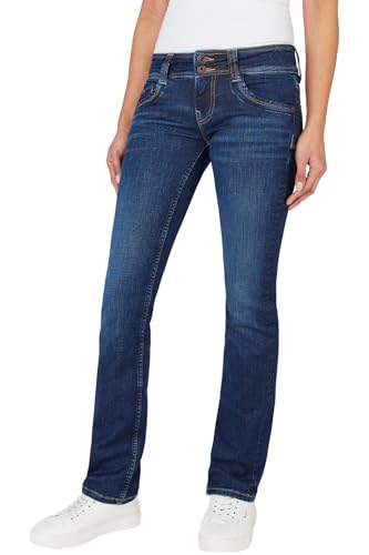 Pepe Jeans Damen Double Buttons Slim Low Waist PL204588 Jeans, Denim, 26 von Pepe Jeans