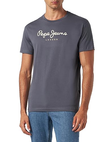 Pepe Jeans Herren Eggo N T Shirt, Schwarz (Washed Black), L EU von Pepe Jeans