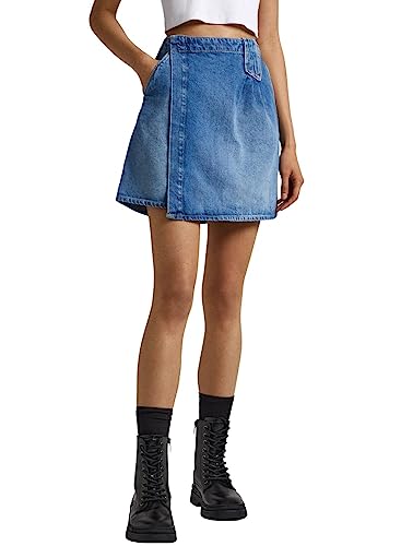 Pepe Jeans Damen Evy Rock, Blau (Denim), L EU von Pepe Jeans