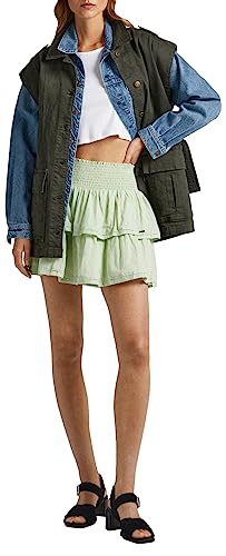 Pepe Jeans Damen Fiore Skirt, Green (Bleach Green), L von Pepe Jeans