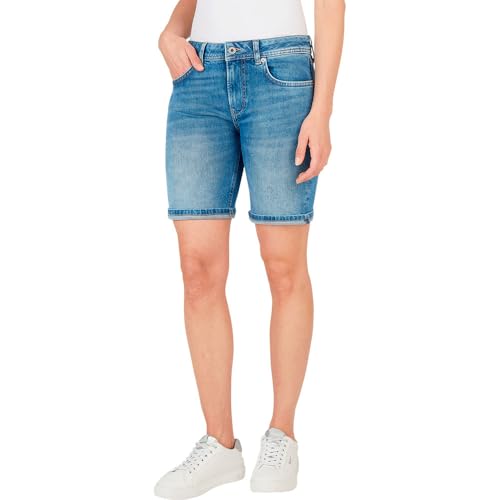 Pepe Jeans Damen Fitted Mw Shorts, Blau (Denim-Ic1), 28W von Pepe Jeans