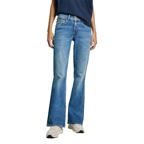 PEPE JEANS Damen Flare Jeans, blau, 26 W/32 L von Pepe Jeans