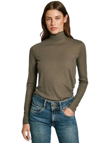 Pepe Jeans Damen Flory T-Shirt, Grün (Blattgrün), Small von Pepe Jeans