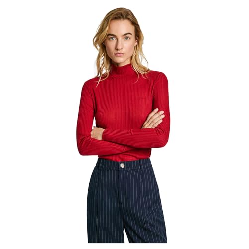 Pepe Jeans Damen Flory T-Shirt, Rot (Burnt Red), S von Pepe Jeans