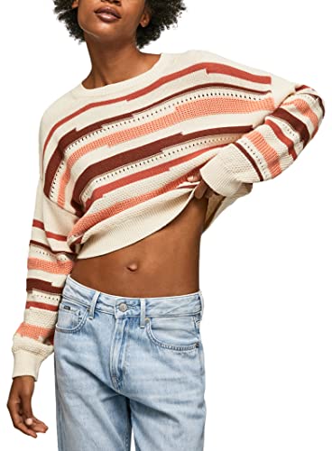 Pepe Jeans Damen Frances Sweater Long Sleeves Knits, Multicolour (Multi), M von Pepe Jeans