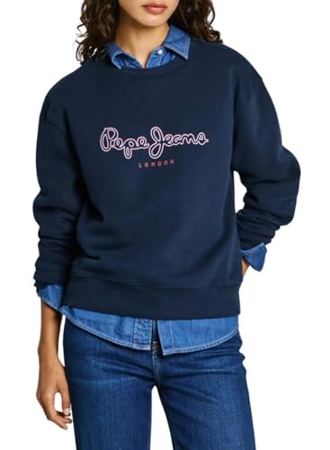 Pepe Jeans Damen Frida Sweatshirt, Blau (Dulwich Blue), 32 von Pepe Jeans