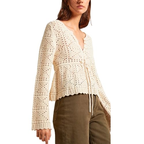 Pepe Jeans Damen Gaelle Knitwear, Beige (Antique Lace Beige), L von Pepe Jeans