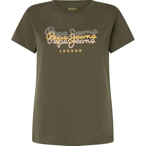 Pepe Jeans Damen Galey T-Shirt, Grün (Blattgrün), Large von Pepe Jeans