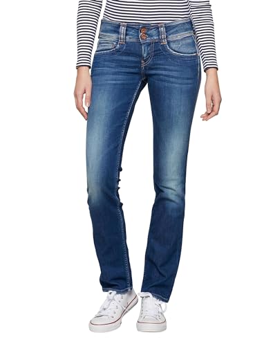 Pepe Jeans Damen Gen Straight Jeans, 000denim (D45), 27W / 30L von Pepe Jeans