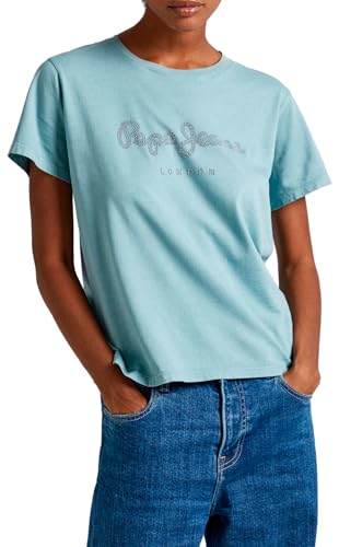 Pepe Jeans Damen Hailey T-Shirt, Green (Hydro Green), M von Pepe Jeans