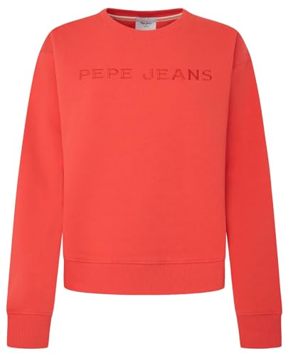 Pepe Jeans Damen Hanna Sweatshirt, Red (Crispy Red), S von Pepe Jeans